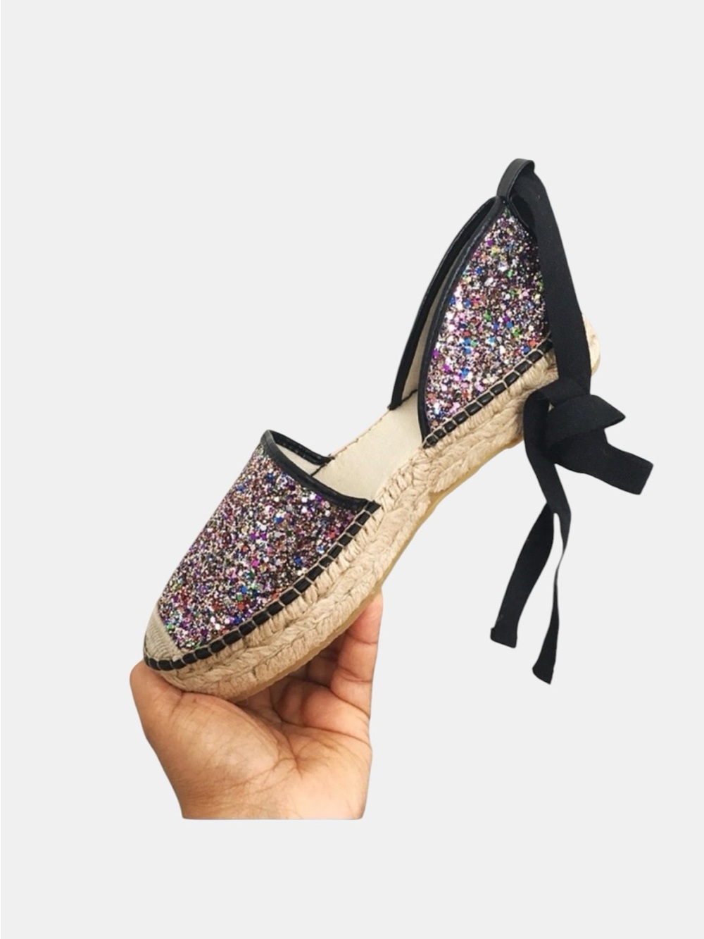 Free People Paradise Glitter Espadrille Platform Gladiator Sandals - Picture 5 of 7